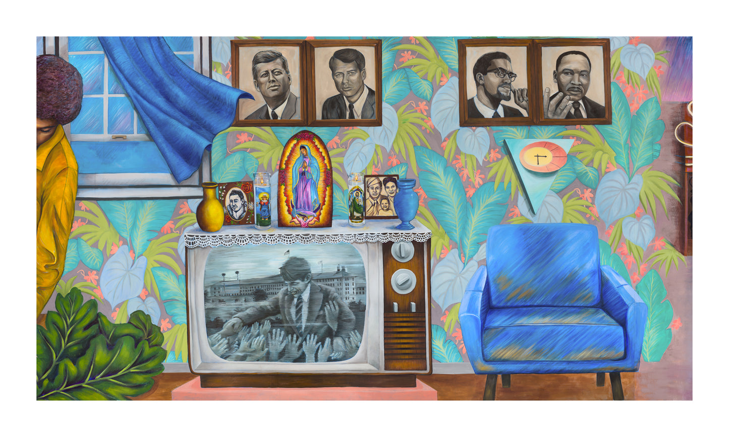 “El Altar,” detail from the 1960s section of the Great Wall of Los Angeles mural - Giclée Print