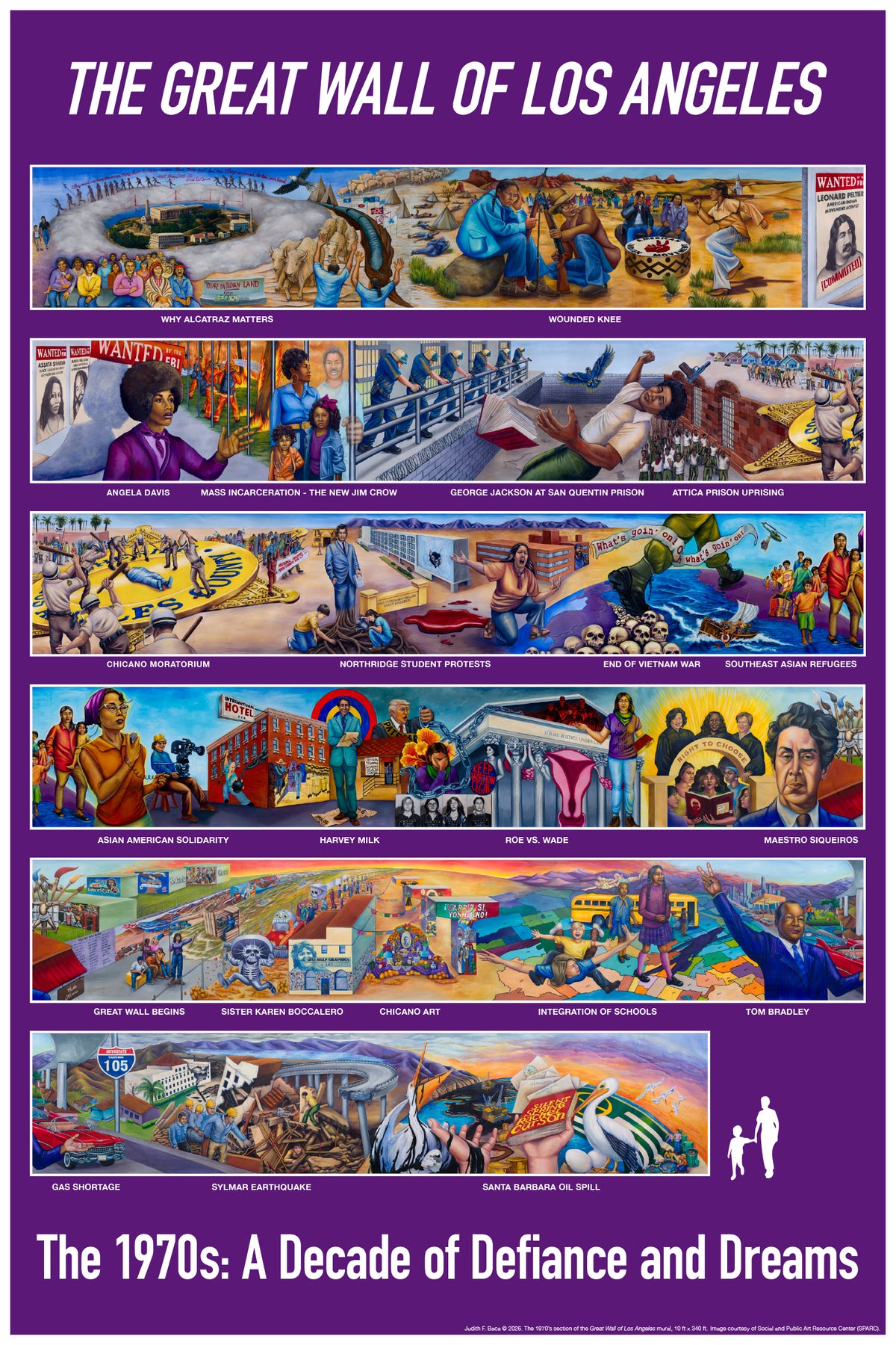 The Great Wall of Los Angeles Poster Series - The 1970s: A Decade of Defiance and Dreams