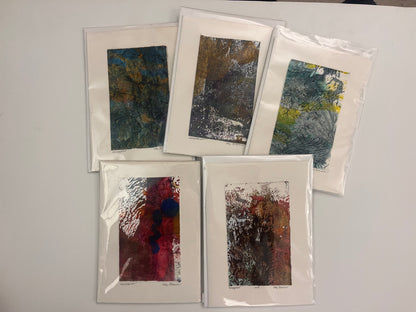 Monoprint Cards by Kay Brown: Multicolors