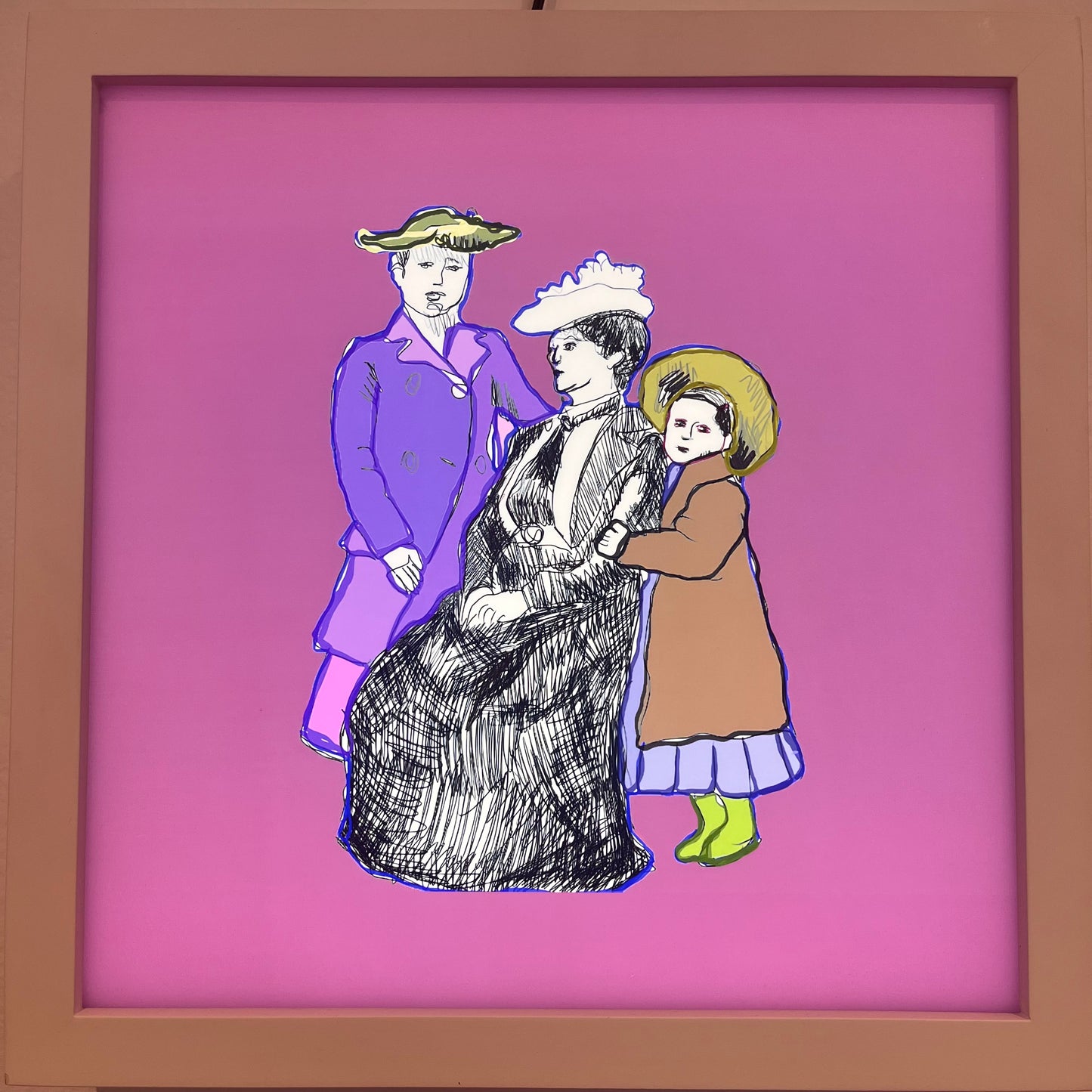 "Her Family" by Mercedes Gertz Digital Drawing Light Box