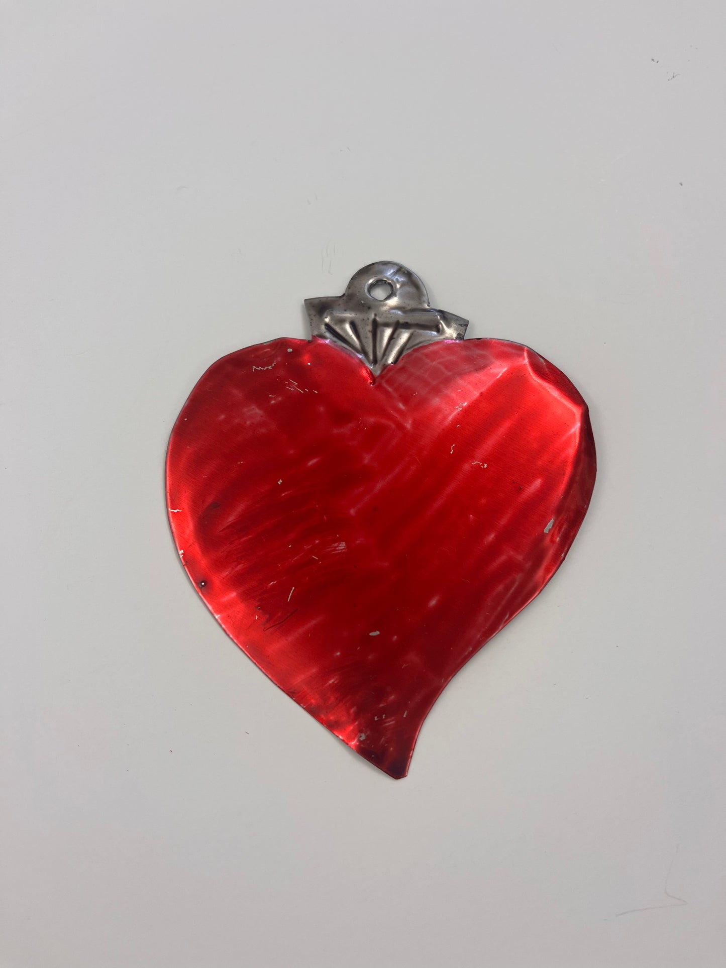 Oaxacan Handpainted Heart Tin Ornaments