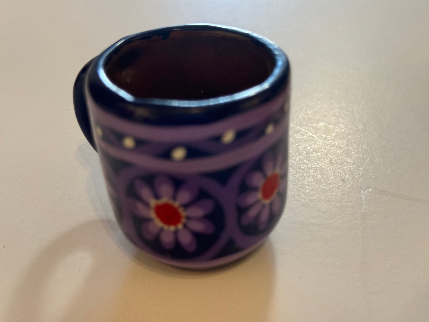 Clay purple cup