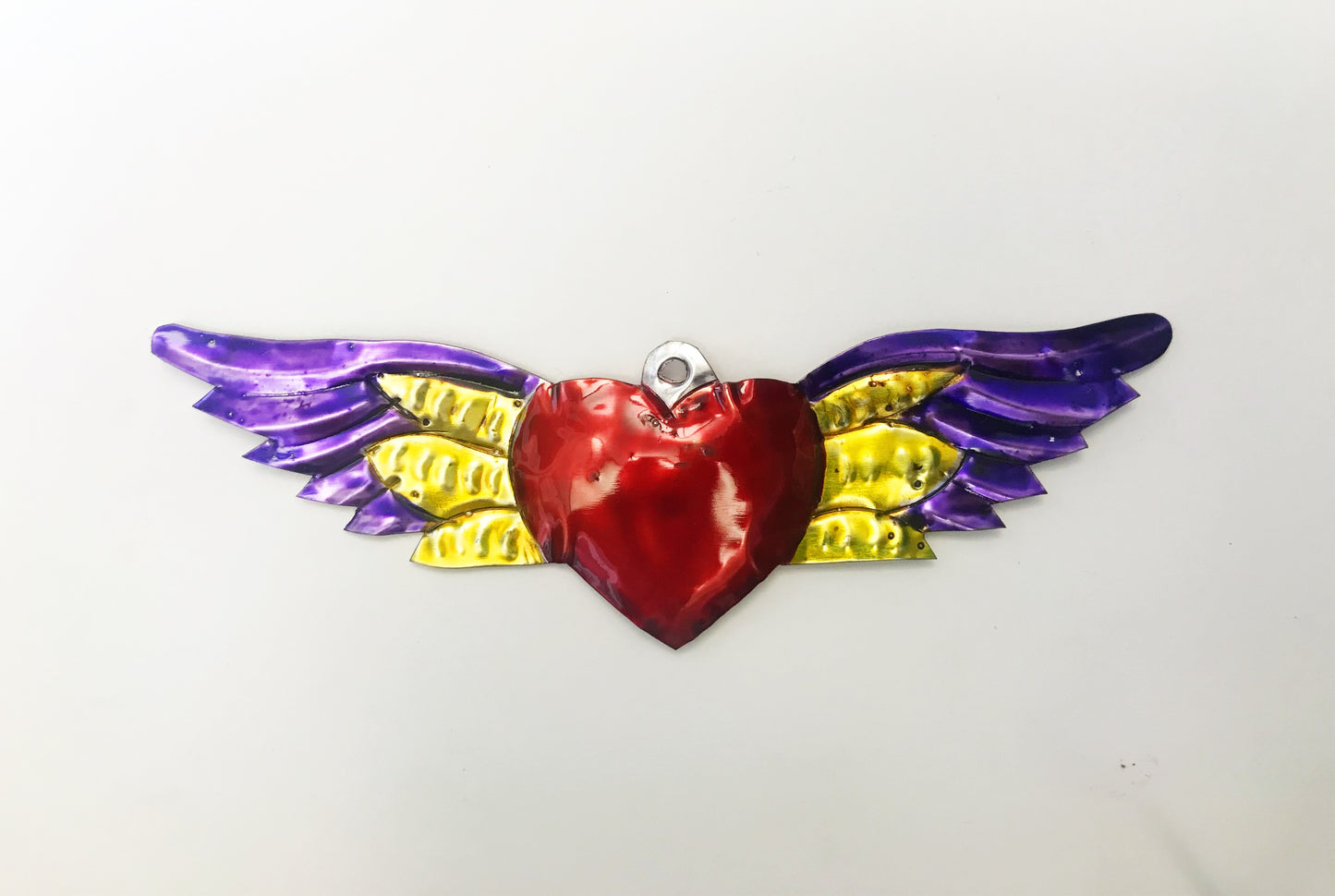 Oaxacan Handpainted Heart Tin Ornaments