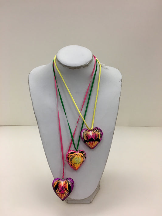 Hand-painted Heart Pendant