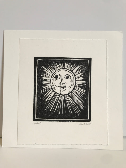 Sun Ray 2, Linocut - Kay Brown