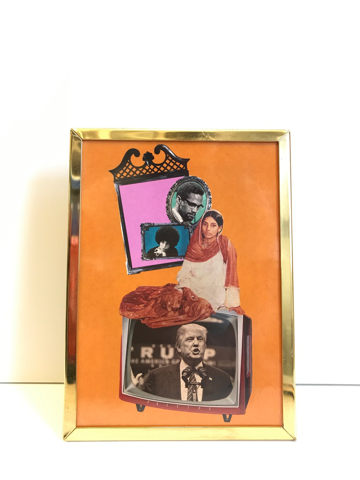 "Televised Mind," Framed Collage Print - Nisha K. Sethi