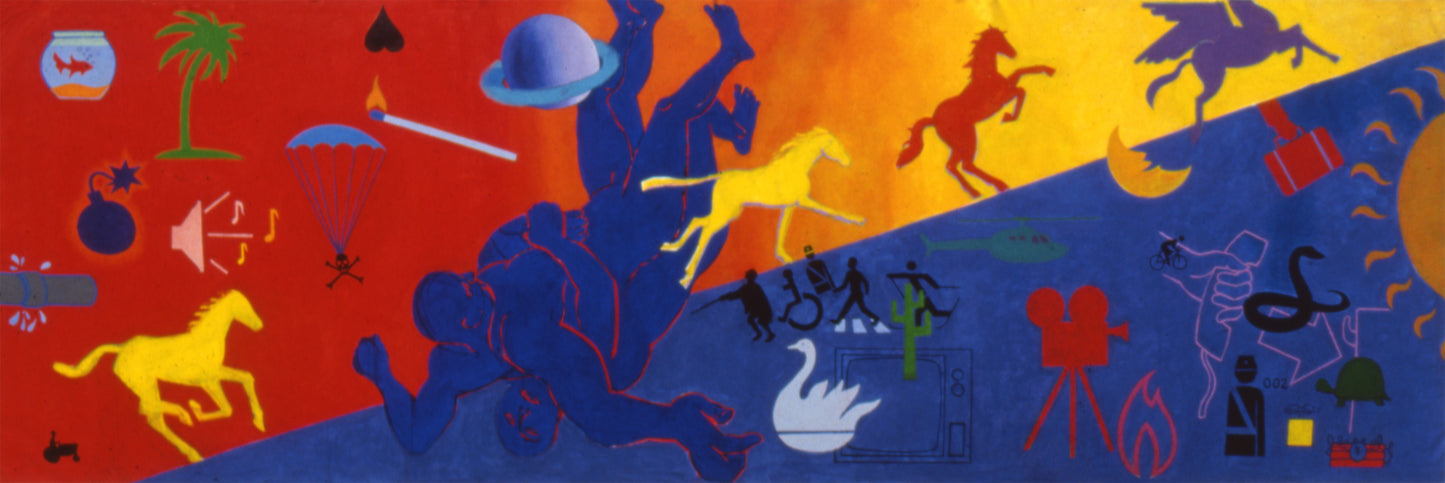 "Dialogue of Alternatives," detail from The World Wall: A Vision of the Future Without Fear, 1990 - Sirkka-Liisa Lonka, Aaro Matinlauri, and Juha Sääski