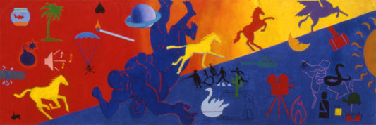 "Dialogue of Alternatives," detail from The World Wall: A Vision of the Future Without Fear, 1990 - Sirkka-Liisa Lonka, Aaro Matinlauri, and Juha Sääski