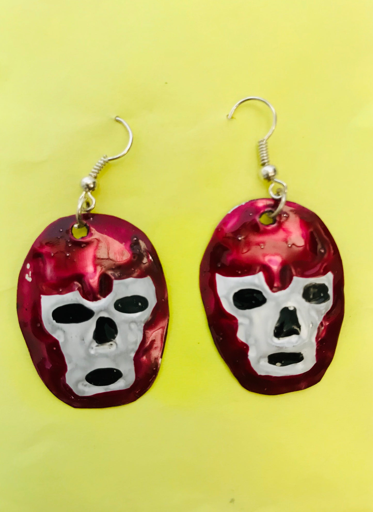 Tin Luchador Earrings