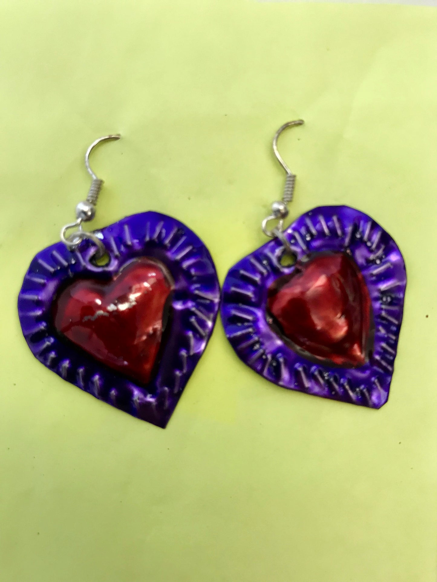 Tin Heart Earrings