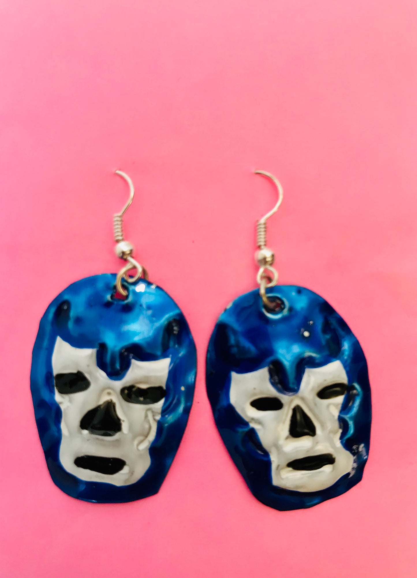 Tin Luchador Earrings