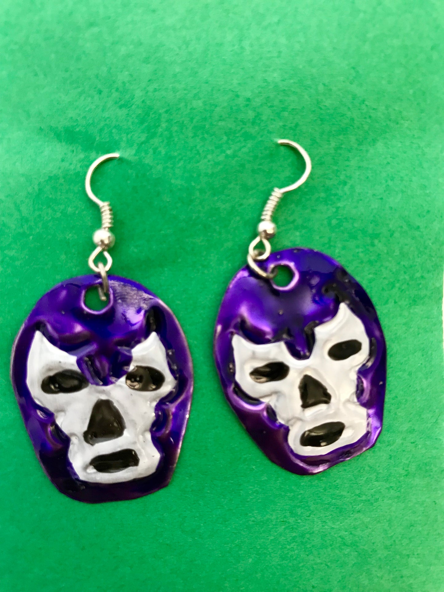 Tin Luchador Earrings