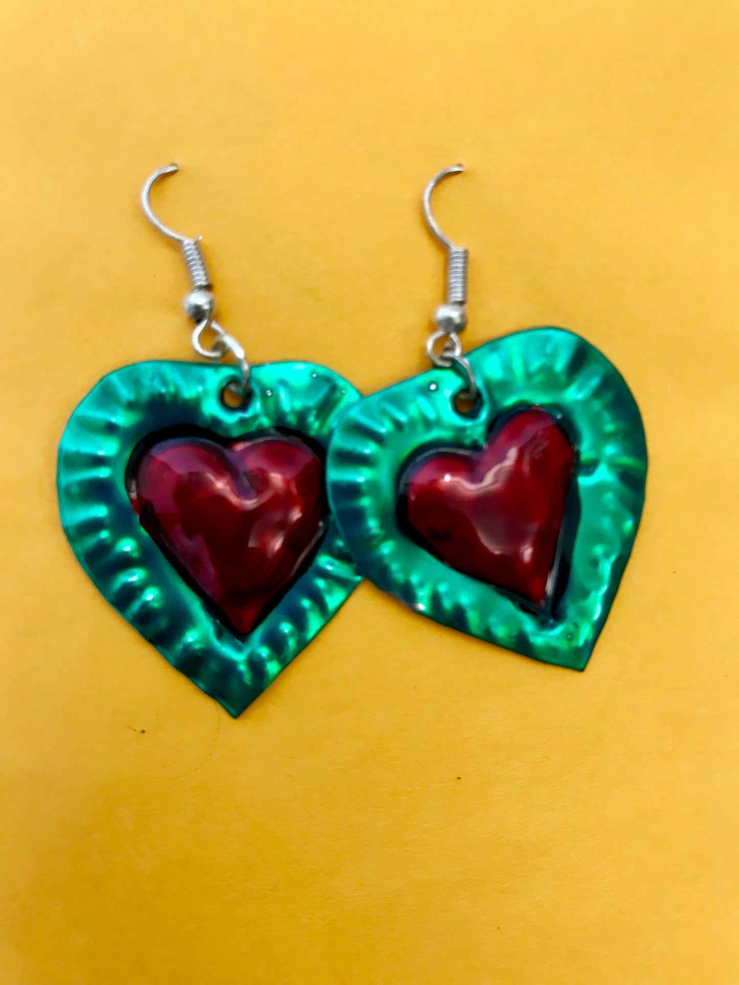 Tin Heart Earrings