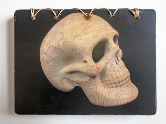 Hand Bound Skull Notepad/Sketchbook