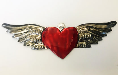 Oaxacan Handpainted Heart Tin Ornaments