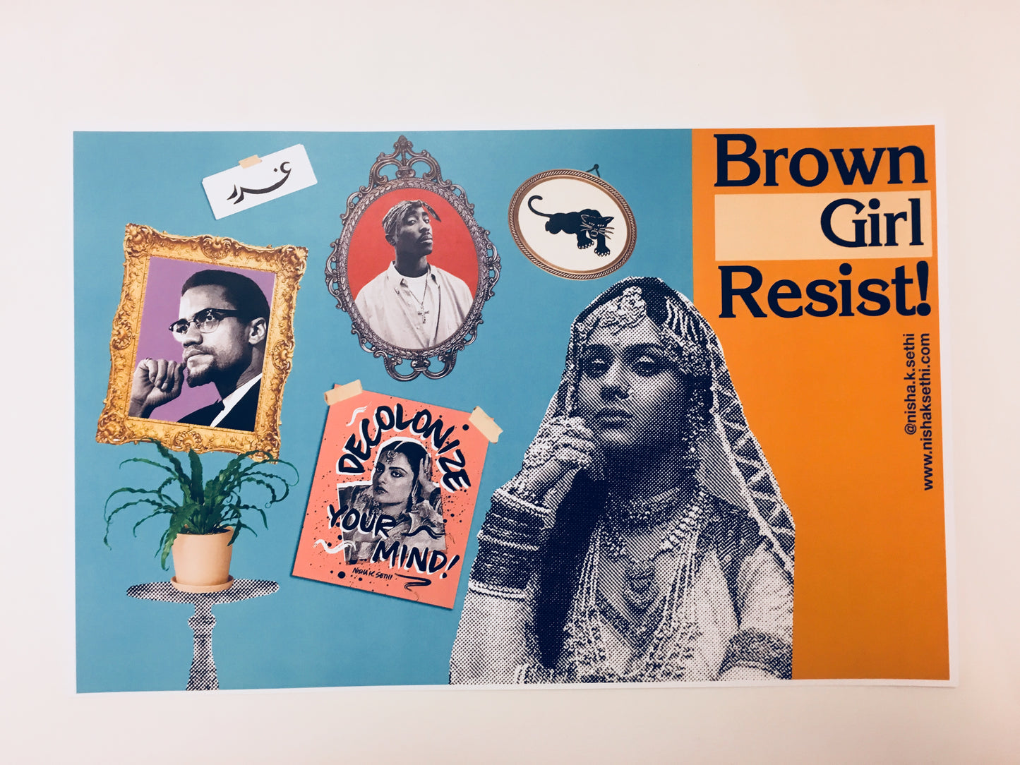 "Brown Girl Resist" Collage Print - Nisha K. Sethi