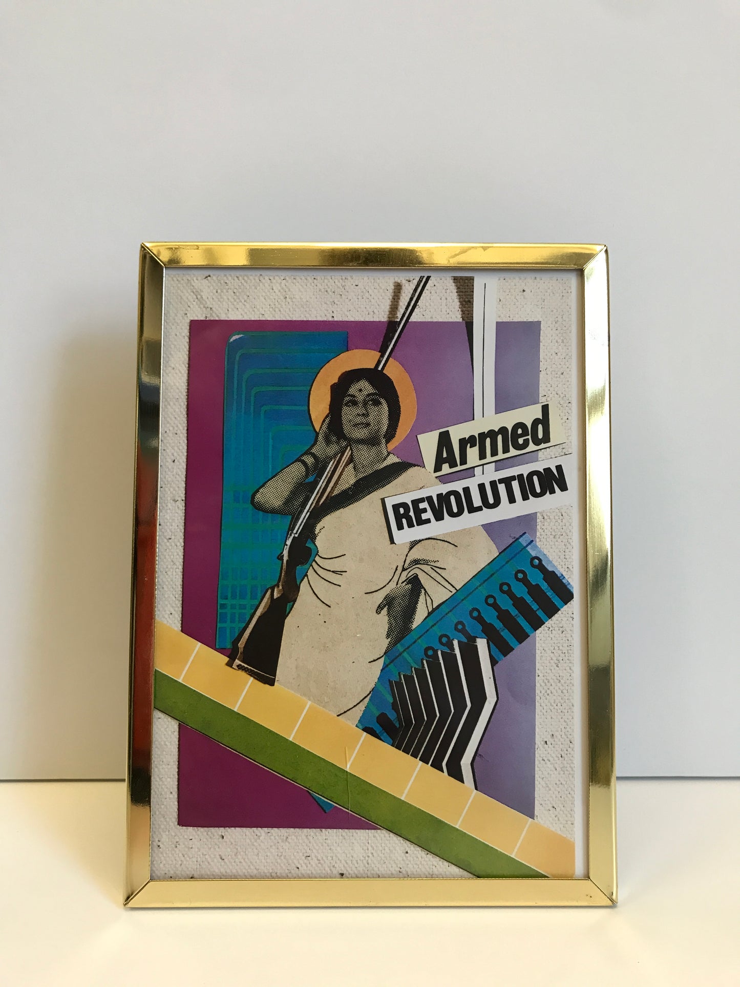 "Armed Revolution," Framed Collage print - Nisha K. Sethi