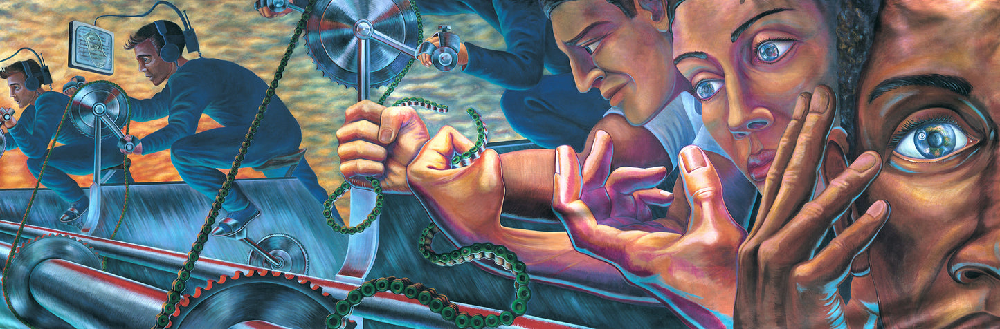 "Triumph of the Hands," detail from The World Wall: A Vision of the Future Without Fear, 1990 - Judith F. Baca